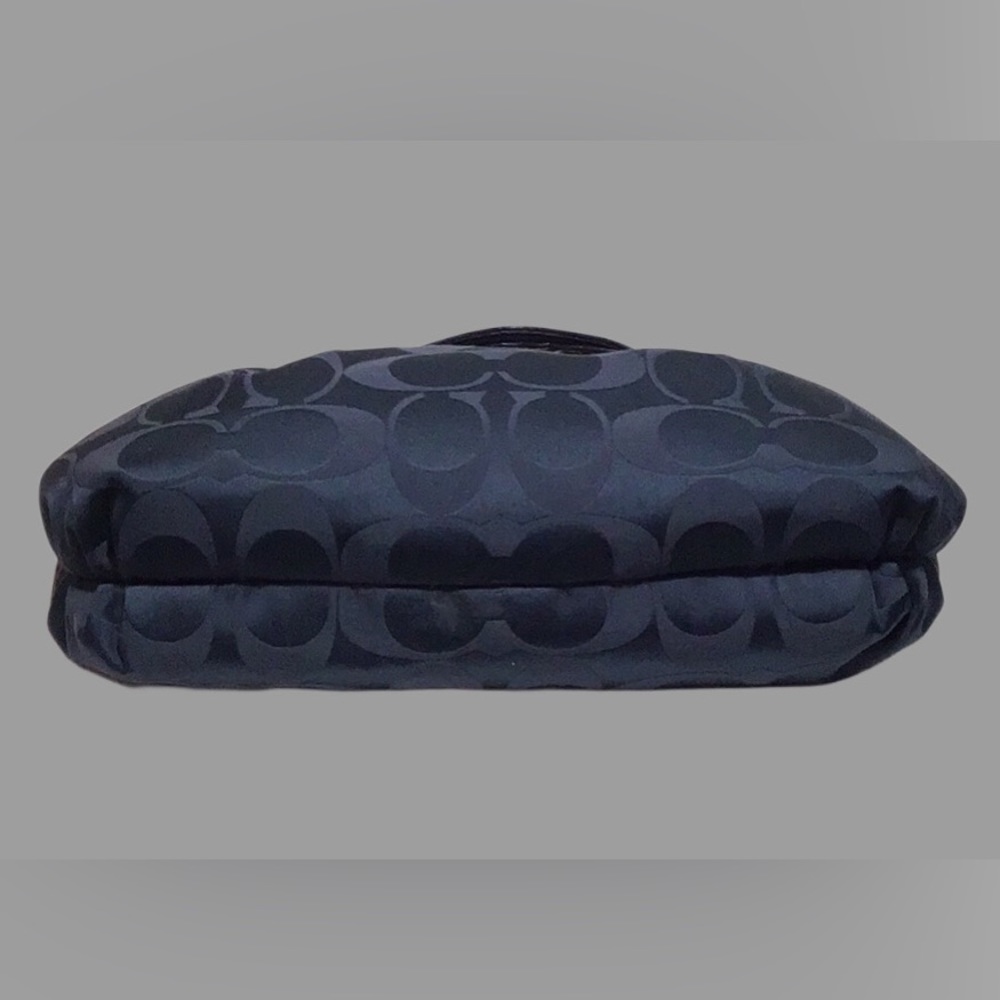 COACH Signature Coated Canvas Shoulder Bag,‎ Large, Dark Blue - Picture 5 of 16